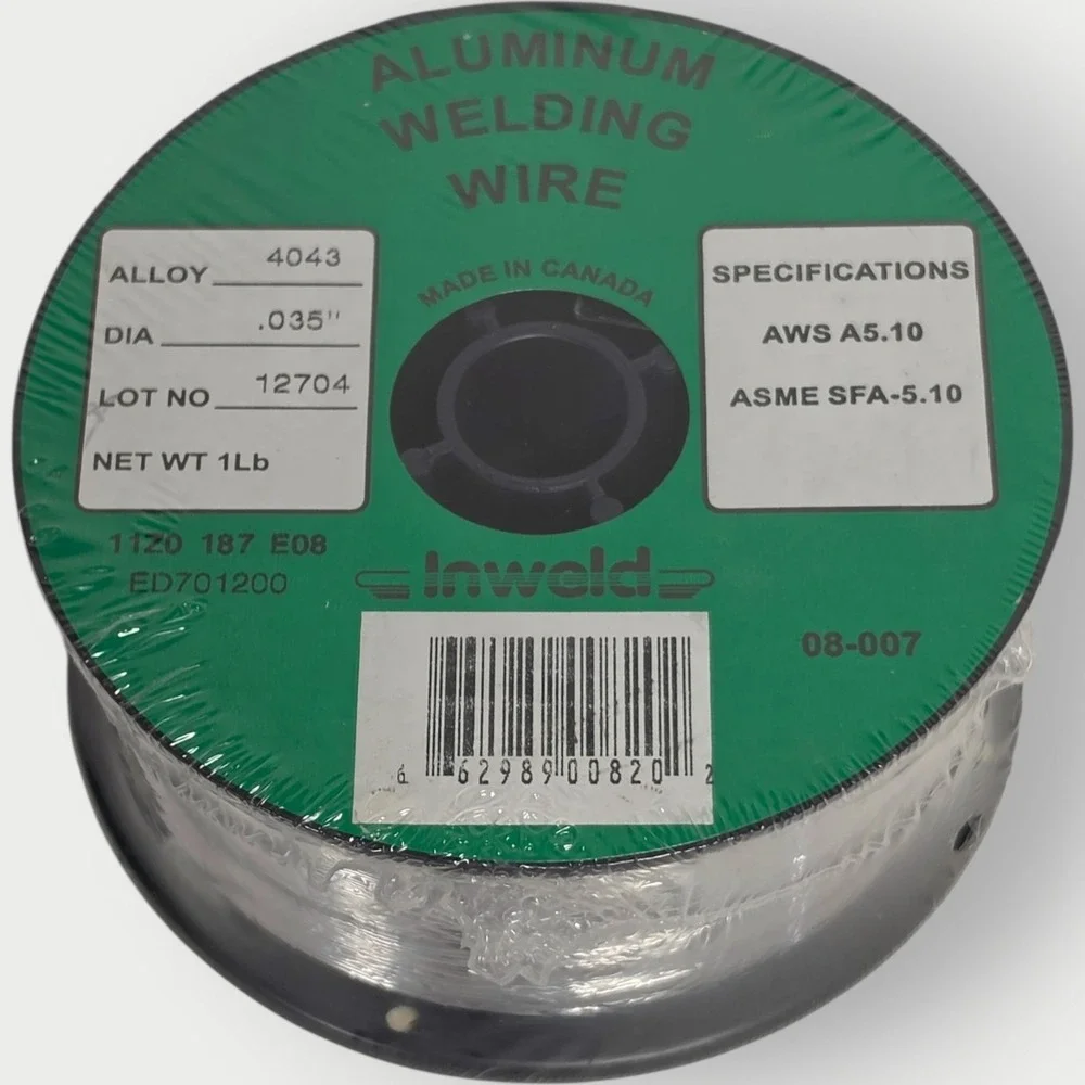 Inweld ER4043 .035 Aluminum Mig Welding Wire 1 LB Spool NEW IN BOX FREE SHIPPING